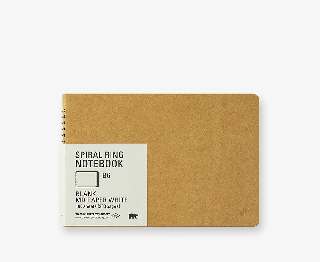 Travelers Company Japan Spiral Ring Notebook B6 Blank MD Paper