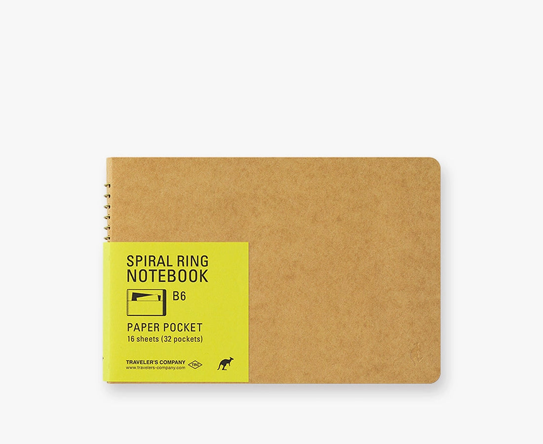 Travelers Company Japan Spiral Ring Notebook B6 Paper Pocket