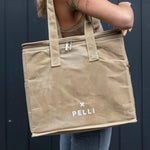 Pelli 'Chill Homie' Large Cooler Bag (Waxed Canvas) Tan