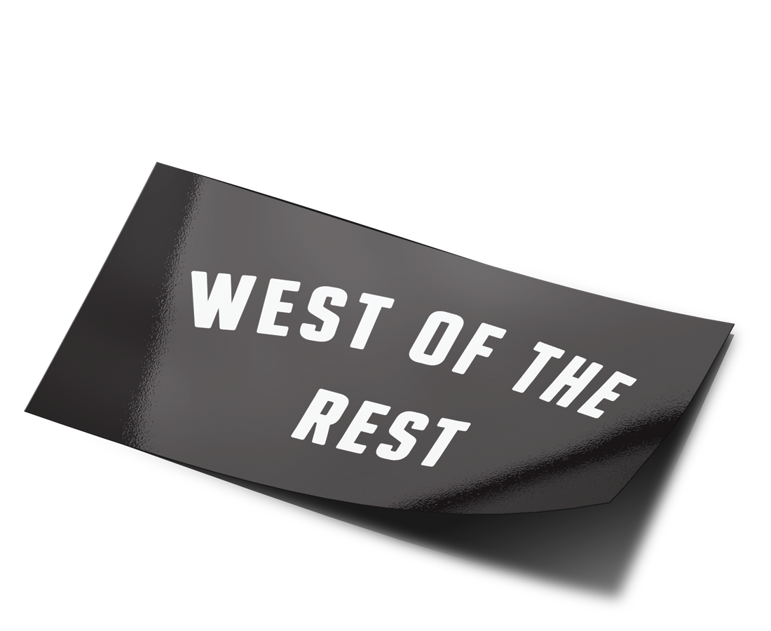 'West Of The Rest' Bumper Sticker